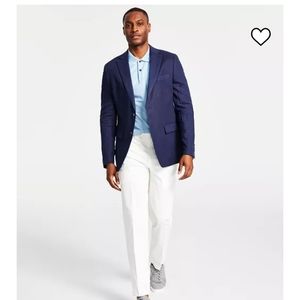 Lauren Ralph Lauren Classic Fit 100% linen men's sportcoat in navy blue size 46L